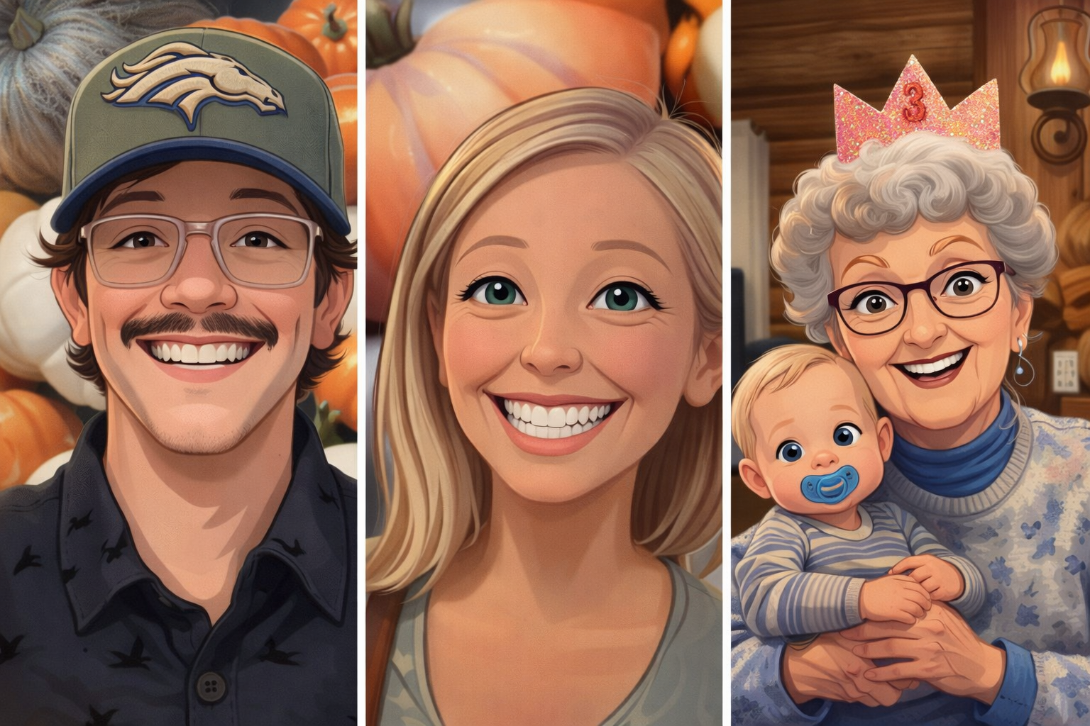 Animated family characters created by Coco Stories